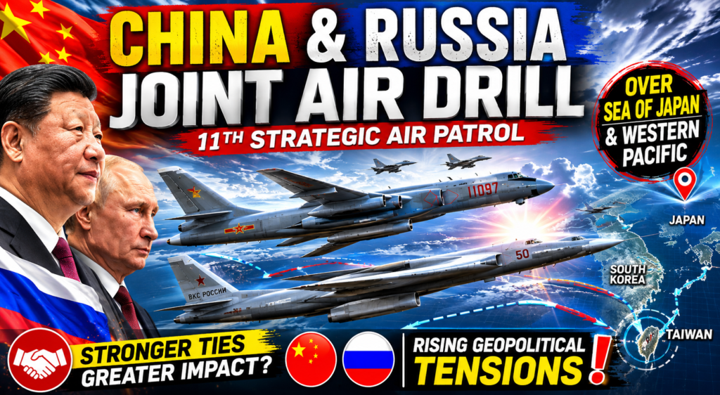 China and Russia Conduct 11th Joint Strategic Air Patrol over Sea of Japan and Western Pacific