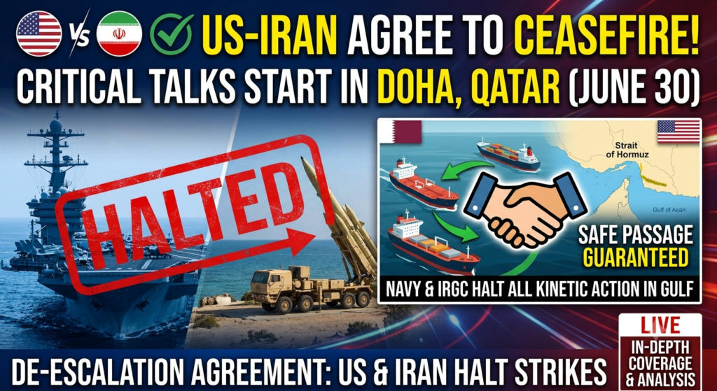 US and Iran Agree to Halt Strikes Ahead of Critical De-Escalation Talks in Doha
