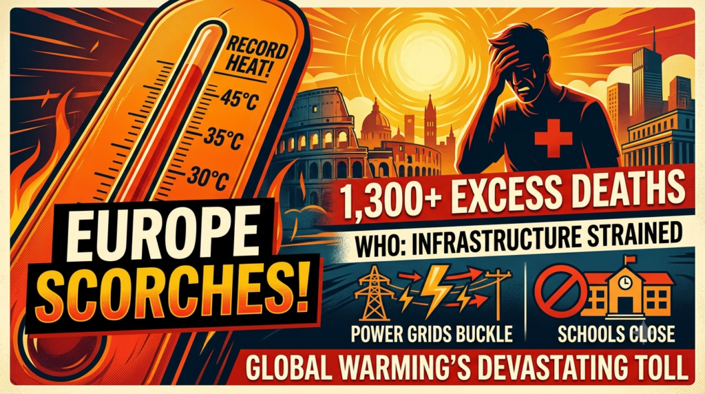 Extreme Heatwave Grips Europe: Over 1,300 Excess Deaths Reported as Climate Strain Intensifies