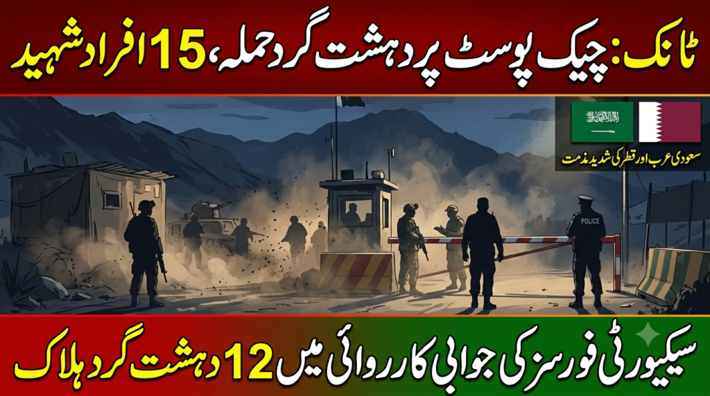 ٹانک: سیکیورٹی چیک پوسٹ پر دہشت گرد حملہ، 15 افراد شہید؛ جوابی کارروائی میں 12 دہشت گرد ہلاک