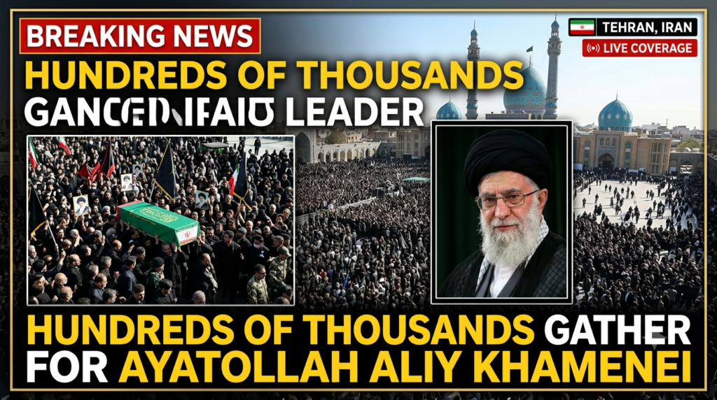 Hundreds of Thousands Gather in Tehran for the Funeral Procession of Slain Supreme Leader Ayatollah Ali Khamenei