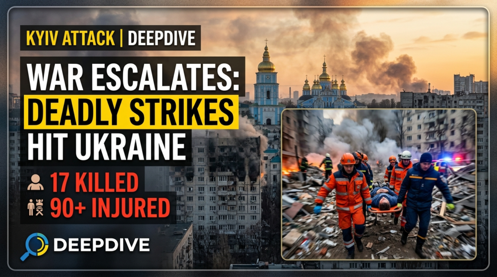 Escalation in Russia-Ukraine War: Deadly Missile and Drone Strikes Devastate Kyiv