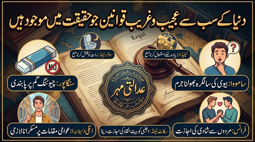 دنیا کے مختلف ممالک کے آئین اور قانون