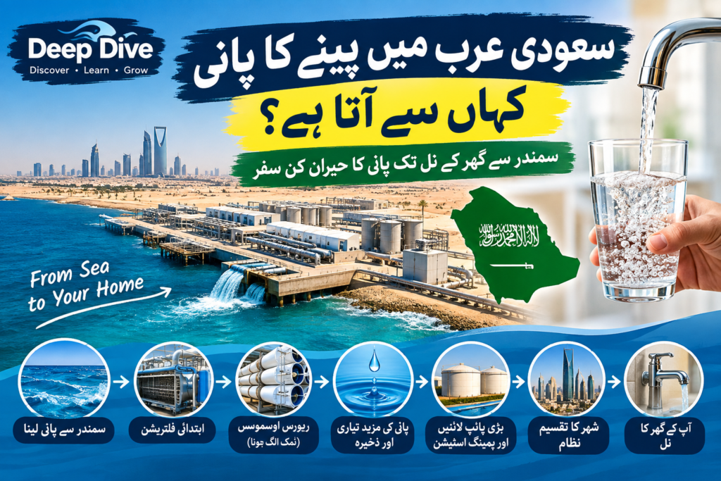 سعودی عرب میں پینے کا پانی کہاں سے آتا ہے؟ سمندر سے گھر کے نل تک پانی کا حیران کن سفر